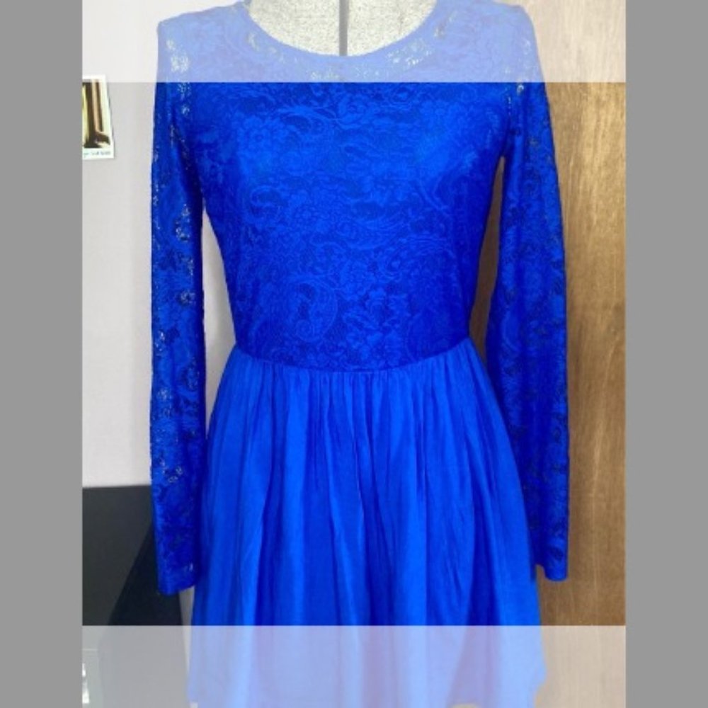 H&M cobalt lace dress